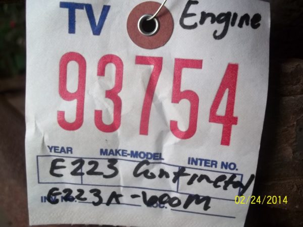 Continental E223 GAS  Used||||